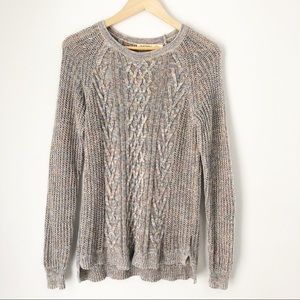 Faded Glory Cable Knit Multi Color Sweater Small